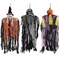 JOYIN 3 Pack 35" Hanging Ghost Halloween Decorations,Grim Reapers Hanging Witch for Halloween Outdoor Decorations(One Grim Reaper,One Hanging Witch,and One Hanging Reapers)